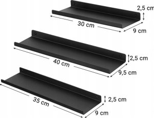 Leobert Zestaw 3 półek - LFS12BK 3