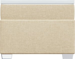 vidaXL Łóżko kontynentalne z materacem, kremowe, tkanina, 80x200 cm 4