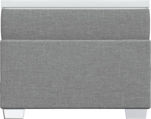 vidaXL Łóżko kontynentalne z materacem, jasnoszare, tkanina, 90x190 cm 4