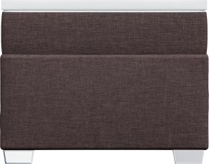 vidaXL Łóżko kontynentalne z materacem, brązowe, tkanina, 80x200 cm 4