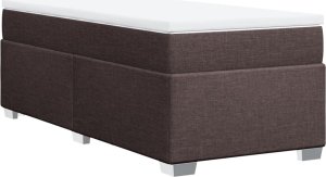 vidaXL Łóżko kontynentalne z materacem, brązowe, tkanina, 80x200 cm 9
