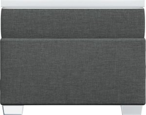 vidaXL Łóżko kontynentalne z materacem, ciemnoszara tkanina 90x190 cm 4