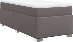 vidaXL Łóżko kontynentalne z materacem szare 80x200 cm 2