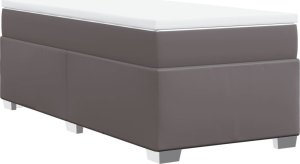 vidaXL Łóżko kontynentalne z materacem szare 80x200 cm 9