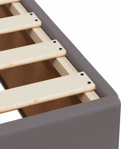 vidaXL Łóżko kontynentalne z materacem szare 80x200 cm 10