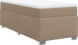 vidaXL Łóżko kontynentalne z materacem cappuccino 80x200 cm 2