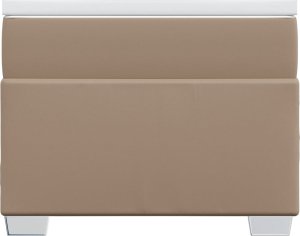 vidaXL Łóżko kontynentalne z materacem cappuccino 80x200 cm 4