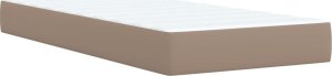 vidaXL Łóżko kontynentalne z materacem cappuccino 80x200 cm 6