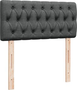 vidaXL Łóżko kontynentalne z materacem, ciemnoszara tkanina 80x200 cm 7