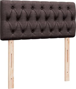 vidaXL Łóżko kontynentalne z materacem, brązowe, tkanina, 80x200 cm 7