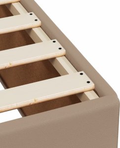 vidaXL Łóżko kontynentalne z materacem cappuccino 90x190 cm 11