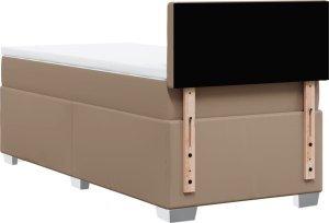 vidaXL Łóżko kontynentalne z materacem cappuccino 90x190 cm 6