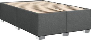 vidaXL Łóżko kontynentalne z materacem, ciemnoszara tkanina 80x200 cm 8