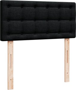 vidaXL Łóżko kontynentalne z materacem, czarne, tkanina, 80x200 cm 7