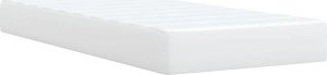 vidaXL Łóżko kontynentalne z materacem, białe, ekoskóra 80x200 cm 9