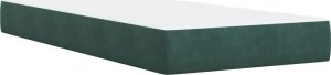 vidaXL Łóżko kontynentalne z materacem, zielone, aksamit, 80x200 cm 12