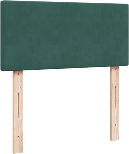 vidaXL Łóżko kontynentalne z materacem, zielone, aksamit, 80x200 cm 9