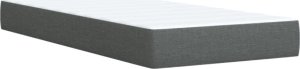 vidaXL Łóżko kontynentalne z materacem, ciemnoszara tkanina 80x200 cm 10