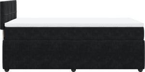 vidaXL Łóżko kontynentalne z materacem, czarne, aksamit 90x190 cm 7