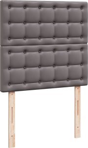 vidaXL Łóżko kontynentalne z materacem szare 80x200 cm 8