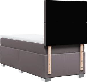 vidaXL Łóżko kontynentalne z materacem szare 80x200 cm 10