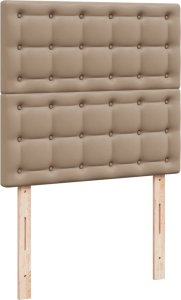 vidaXL Łóżko kontynentalne z materacem cappuccino 80x200 cm 8