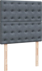 vidaXL Łóżko kontynentalne z materacem, ciemnoszary aksamit, 80x200 cm 5