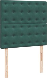 vidaXL Łóżko kontynentalne z materacem, zielone, aksamit, 80x200 cm 8