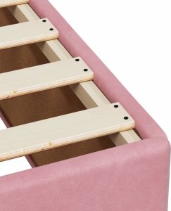 vidaXL Łóżko kontynentalne z materacem, różowe, aksamit, 90x190 cm 11