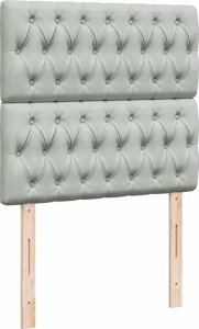 vidaXL Łóżko kontynentalne z materacem, jasnoszare, aksamit, 80x200 cm 7