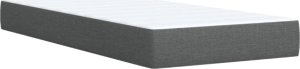 vidaXL Łóżko kontynentalne z materacem, ciemnoszara tkanina 80x200 cm 9
