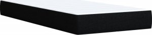 vidaXL Łóżko kontynentalne z materacem, czarne, tkanina, 80x200 cm 9