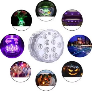 Aptel Wodoodporna LAMPA do podświetlania jacuzzi basenu LED RBG 10diod 24W biała ZD115 4