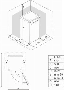Zamrażarka Berg BERG CHŁ.ZAMR. CZW085LWM02 4