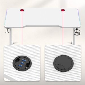 Biurko Huzaro Hero 2.5 RGB Białe 120 cmx60 cm 12