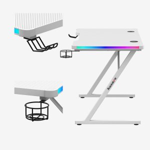 Biurko Huzaro Hero 2.5 RGB Białe 120 cmx60 cm 13