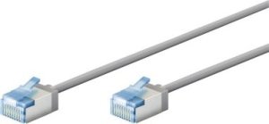 Goobay Ultra-elastyczny CAT 6A kabel krosowy, slim, U/FTP, szary - Długość kabla 3 m 1