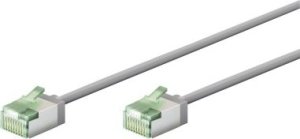 Goobay Ultra-elastyczny CAT 8.1 kabel krosowy, slim, U/FTP, szary - Długość kabla 0.25 m 1