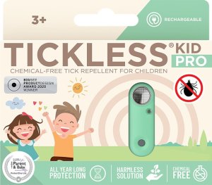 Tickless Tickless Kid PRO z opcją ładowania Ultradźwiękowa ochrona przed kleszczami - Mentha Green 1