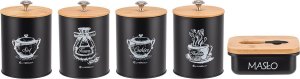 Elitehoff Zestaw 4 Pojemników Kuchennych I Maselniczka E-6055 2
