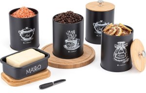 Elitehoff Zestaw 4 Pojemników Kuchennych I Maselniczka E-6055 4