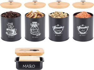 Elitehoff Zestaw 4 Pojemników Kuchennych I Maselniczka E-6055 5