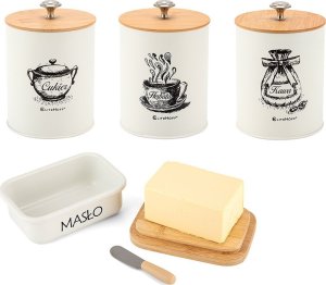 Elitehoff Zestaw 3 Pojemników Kuchennych i Maselniczka (E-6058) 4