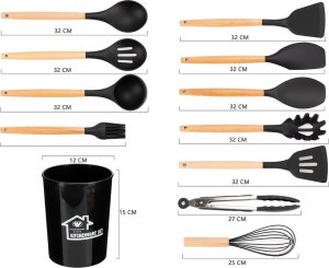 Elitehoff Zestaw 12 Przyborów Kuchennych W Stojaku E-6288 5