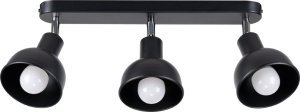 Lampa sufitowa Sollux Lighting SOLLUX Plafon ELBA 3 czarny 3 x E27 SL.1318 1