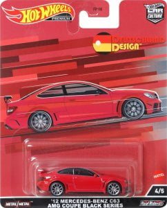 Mattel Samochód Mattel Hot Wheels PREMIUM Mercedes-Benz C63 AMG Coupe 1