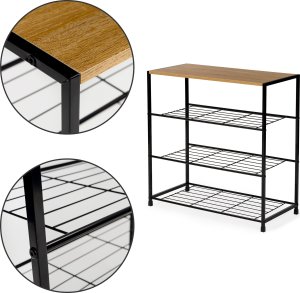 ModernHome Szafka na buty stojak regał półka loft 3 poziomy 3