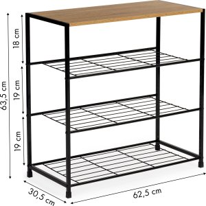 ModernHome Szafka na buty stojak regał półka loft 3 poziomy 6