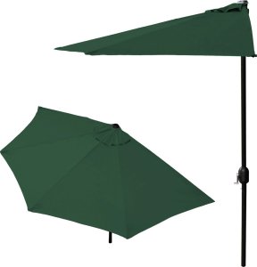 ModernHome Parasol ogrodowy pół-parasol ścienny na taras 2,7m zielony 1