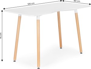 Biurko ModernHome Białe 120 cm x 60 cm 7